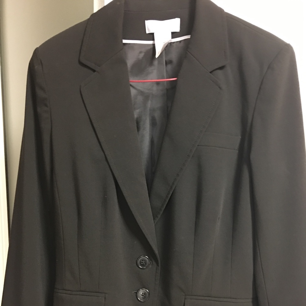 WORTHINGTON STRETCH LINED BLACK BLAZER JACKET 6